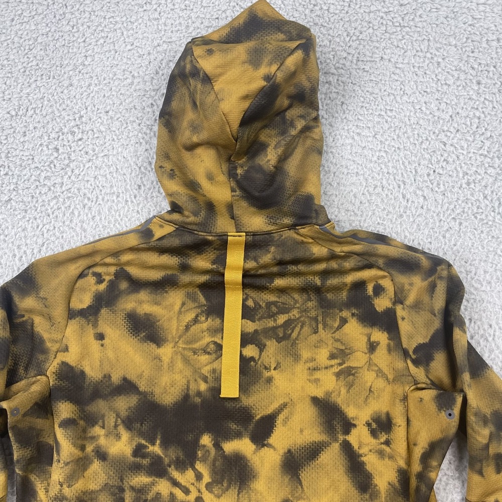 Lululemon Textured Tech Hoodie Mens Small Diamond Dye Gold Spice Black - Picture 6 of 15